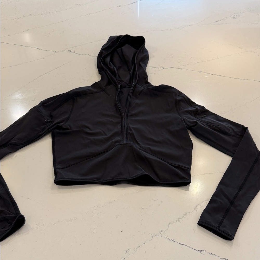 lululemon athletica Midnight Black Cropped Hoodie